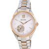 Bulova Classic White Open Heart Dial Automatic 98P170 Women's Watch