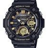 Casio Youth Analog Digital Resin Black Dial Quartz AEQ-120W-9AV AEQ120W-9 100M Men's Watch