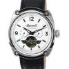 Ingersoll The Michigan Leather Strap Silver Open Heart Dial Automatic I01105 Men's Watch