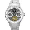 Ingersoll The Jazz Sun and Moon Phase Stainless Steel Skeleton Silver Dial Automatic I07703 Mens Watch