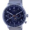 Zeppelin LZ 129 Hindenburg Moon Phase Blue Dial Quartz 7036M-3 7036M3 Mens Watch