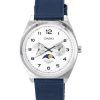 Casio Standard Analog Moon Phase White Dial Leather Strap Quartz MTP-M300L-7A MTPM300L-7 Men's Watch