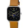 Casio Standard Analog Moon Phase Leather Strap Black Dial Quartz MTP-M305L-1A Men's Watch