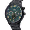Citizen Eco-Drive Moonphase Stainless Steel Multifunction Green Dial AP1055-87X Men's Watch