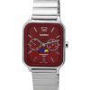 Casio Standard Analog Moon Phase Red Dial Quartz MTP-M305D-4A Men's Watch