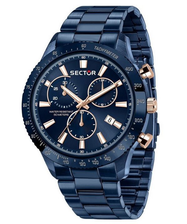Sector 270 Chronograph Stainless Steel Blue Dial Quartz