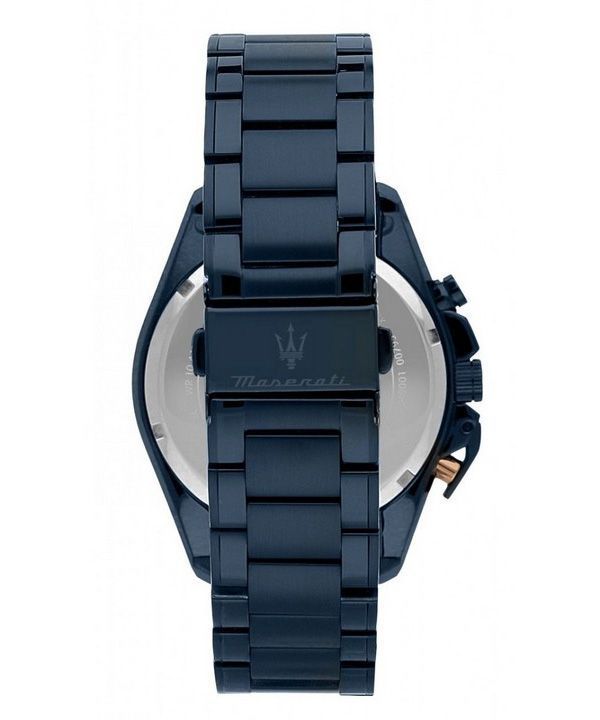 Maserati Traguardo Chronograph Stainless Steel Blue Dial Solar R8873649001 100M Men's Watch