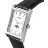 Casio Standard Analog Leather Strap Moon Phase Silver Dial Quartz MTP-M105L-7A Unisex Watch