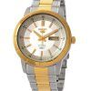 Seiko 5 Two Tone Stainless Steel Silver Dial 21 Jewels Automatic SNKN58K1 Mens Watch