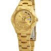 Seiko 5 Sports Gold Tone Stainless Steel Gold Dial 21 Jewels Automatic SNZ450J1 100M Mens Watch