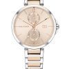 Tommy Hilfiger Two Tone Stainless Steel Multifunction Rose Gold Dial Quartz 1782127 Womens Watch