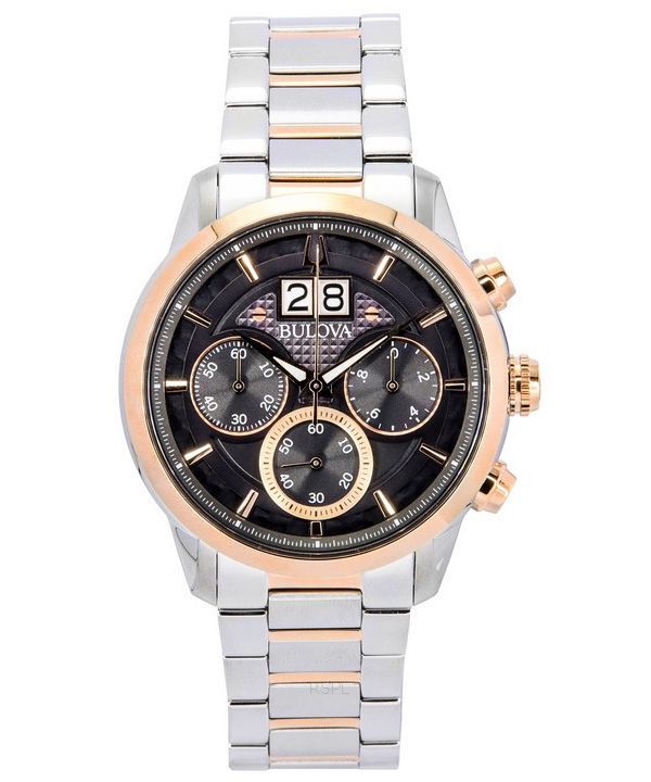 Bulova Classic Sutton Chronograph Two Tone Stainless Steel Grey