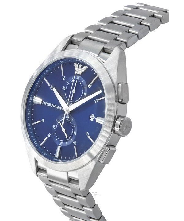 Emporio Armani Claudio Stainless Steel Chronograph Blue Dial Quartz AR11541 Mens Watch 3 Emporio Armani Claudio Stainless Steel Chronograph Blue Dial Quartz AR11541 Mens Watch