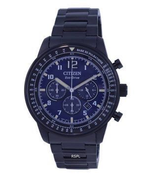 Citizen Chronograph Blue Dial Stainless Steel Eco-Drive CA4505-80M 100M Men's Watch