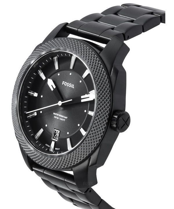 machine black stainless steel watch