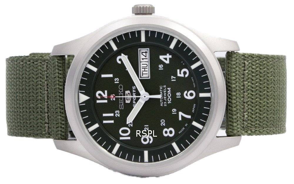 Seiko 5 Military Automatic Sports Japan Made SNZG09 SNZG09J1 SNZG09J Men s Watch