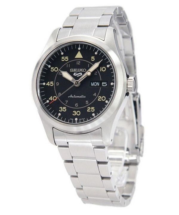 Seiko 5 Sports Flieger Field Stainless Steel Black Dial Automatic SRPH27K1 100M Men's Watch
