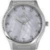 Westar Zing Crystal Accents Stainless Steel White Mother Of Pearl Dial Quartz 00127STN111 Women's Watch