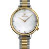 Westar Zing Crystal Accents Two Tone Stainless Steel White Mother Of Pearl Dial Quartz 00135CBN111 Women's Watch