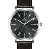 Westar Profile Leather Strap Black Dial Quartz 50216STN623 Men's Watch