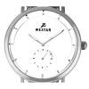 Westar Profile Stainless Steel Mesh White Dial Quartz 50247STN101 Men's Watch