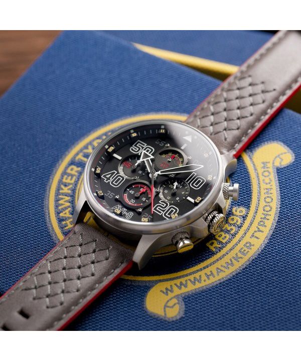 AVI-8 Hawker Typhoon Rb396 Sheila Chronograph Limited Edition Black Dial Quartz AV-4093-05 Men's Watch 5 AVI-8 Hawker Typhoon Rb396 Sheila Chronograph Limited Edition Black Dial Quartz AV-4093-05 Men's Watch