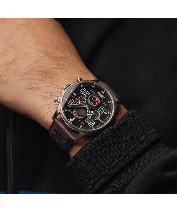 AVI-8 Hawker Typhoon Rb396 Sheila Chronograph Limited Edition Black Dial Quartz AV-4093-05 Men's Watch 7 AVI-8 Hawker Typhoon Rb396 Sheila Chronograph Limited Edition Black Dial Quartz AV-4093-05 Men's Watch