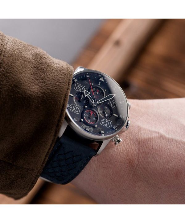 AVI-8 Hawker Typhoon Rb396 Sheila Chronograph Limited Edition Volkel Blue Dial Quartz AV-4093-07 Men's Watch 3 AVI-8 Hawker Typhoon Rb396 Sheila Chronograph Limited Edition Volkel Blue Dial Quartz AV-4093-07 Men's Watch