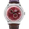 Orient Bambino GMT Version 8 Leather Strap Red Dial Automatic RA-AK0705R10B Mens Watch