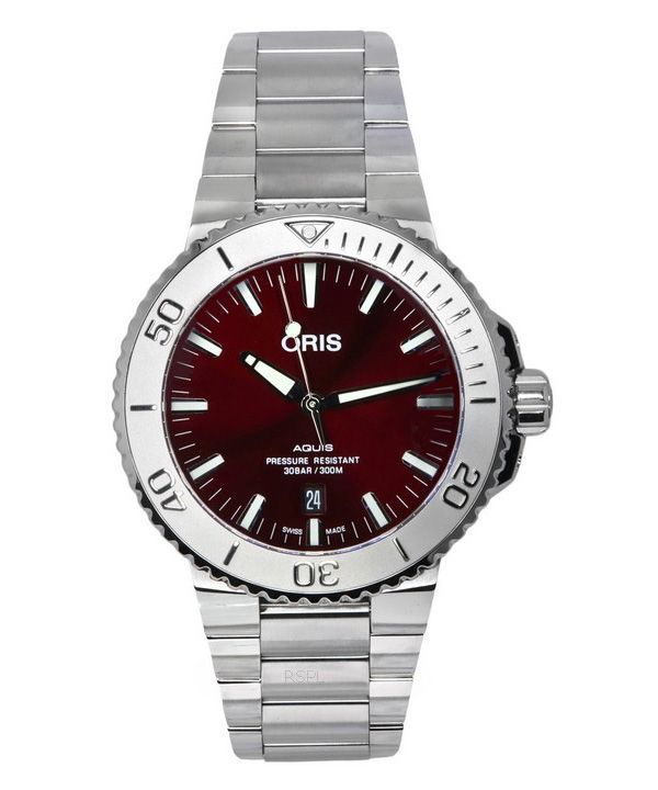 Oris Aquis Date Relief Stainless Steel Red Dial Automatic Diver's 01 733 7730 4158-07 8 24 05PEB 300M Men's Watch 1 Oris Aquis Date Relief Stainless Steel Red Dial Automatic Diver's 01 733 7730 4158-07 8 24 05PEB 300M Men's Watch