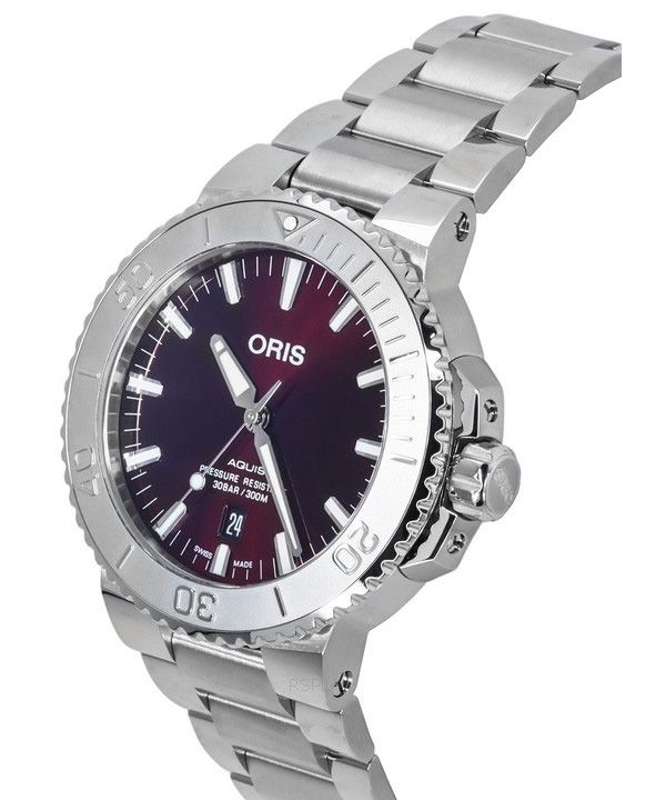Oris Aquis Date Relief Stainless Steel Red Dial Automatic Diver's 01 733 7730 4158-07 8 24 05PEB 300M Men's Watch 3 Oris Aquis Date Relief Stainless Steel Red Dial Automatic Diver's 01 733 7730 4158-07 8 24 05PEB 300M Men's Watch