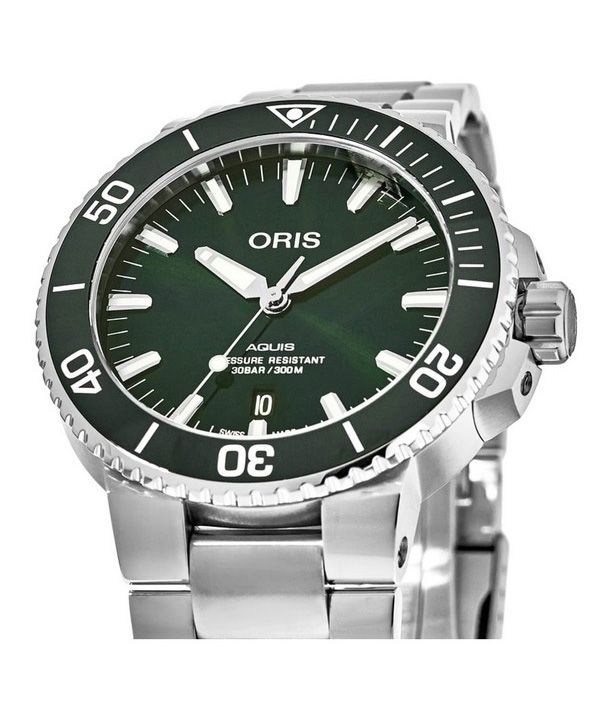 Oris Aquis Stainless Steel Green Dial Automatic Diver's 01 733 7766 4157-07 8 22 05PEB 300M Men's Watch 2 Oris Aquis Stainless Steel Green Dial Automatic Diver's 01 733 7766 4157-07 8 22 05PEB 300M Men's Watch
