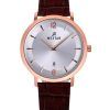 Westar Profile Leather Strap Silver Dial Quartz 50219PPN627 Mens Watch