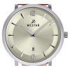 Westar Profile Leather Strap Light Champagne Dial Quartz 50219STN122 Mens Watch