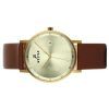 Westar Profile Leather Strap Light Champagne Dial Quartz 50221GPN122 Mens Watch