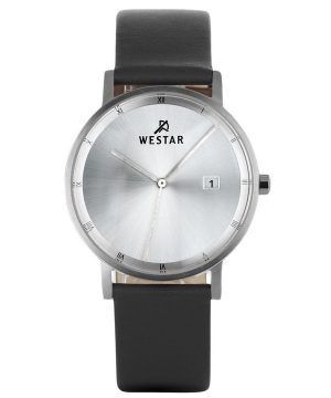 Westar Profile Leather Strap Silver Dial Quartz 50221STN107 Mens Watch