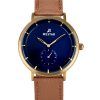 Westar Profile Leather Strap Blue Dial Quartz 50246BZZ184  Mens Watch