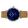 Westar Profile Leather Strap Blue Dial Quartz 50246STN184 Mens Watch