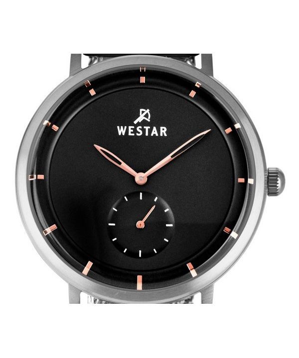 Westar Profile Stainless Steel Black Dial Quartz 50247STN603 Mens Watch