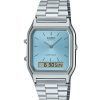 Casio Vintage Analog Digital Turquoise Blue Dial Quartz AQ-230A-2A1 Womens Watch