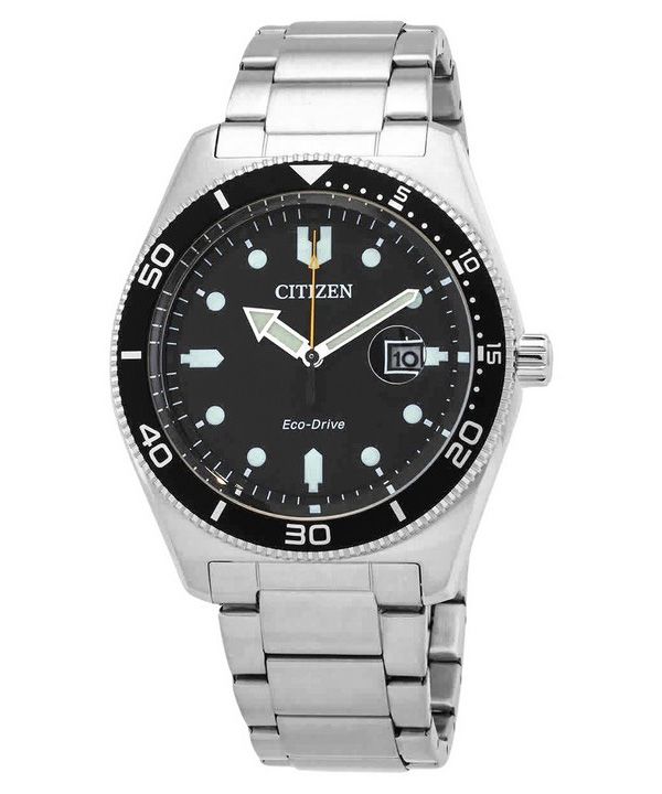 Citizen Core Collection Eco-Drive Stainless Steel Black Dial AW1760-81E 100M Men's Watch 1 Citizen Core Collection Eco-Drive Stainless Steel Black Dial AW1760-81E 100M Men's Watch