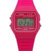 Casio Digital Pink Resin Strap Quartz F-91WC-4A Unisex watch