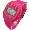 Casio Digital Pink Resin Strap Quartz F-91WC-4A Unisex watch