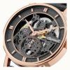Ingersoll The Herald Leather Strap Black Skeleton Dial Automatic I00403B Mens Watch