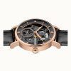 Ingersoll The Herald Leather Strap Black Skeleton Dial Automatic I00403B Mens Watch
