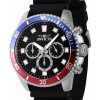 Invicta Pro Diver Chronograph Silicone Strap Black Dial Quartz 46119 Men's Watch