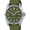 Casio Standard Analog Cloth Strap Green Dial Quartz MTP-B155C-3E Mens Watch