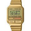 Casio Vintage Digital Gold Ion Plated Stainless Steel Quartz A120WEG-9A Unisex Watch