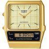Casio Vintage Analog Digital Gold Ion Plated Stainless Steel Beige Dial Quartz AQ-800EG-9A Unisex Watch