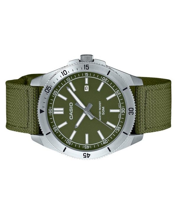 Casio Standard Analog Cloth Strap Green Dial Quartz MTP-B155C-3E Mens Watch 3 Casio Standard Analog Cloth Strap Green Dial Quartz MTP-B155C-3E Mens Watch